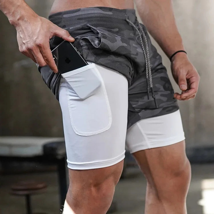 Short Running 2-en-1 Homme Polyester | Séchage Rapide, Gym & Fitness, 11 Coloris, Tailles M à XXXL – CLEVI Paris