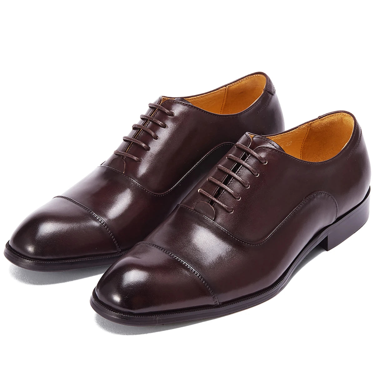 Oxford Premium Cuir de Veau Bout Rond Lacets Imperméable Business Mariage 2 Coloris – CLEVI Paris