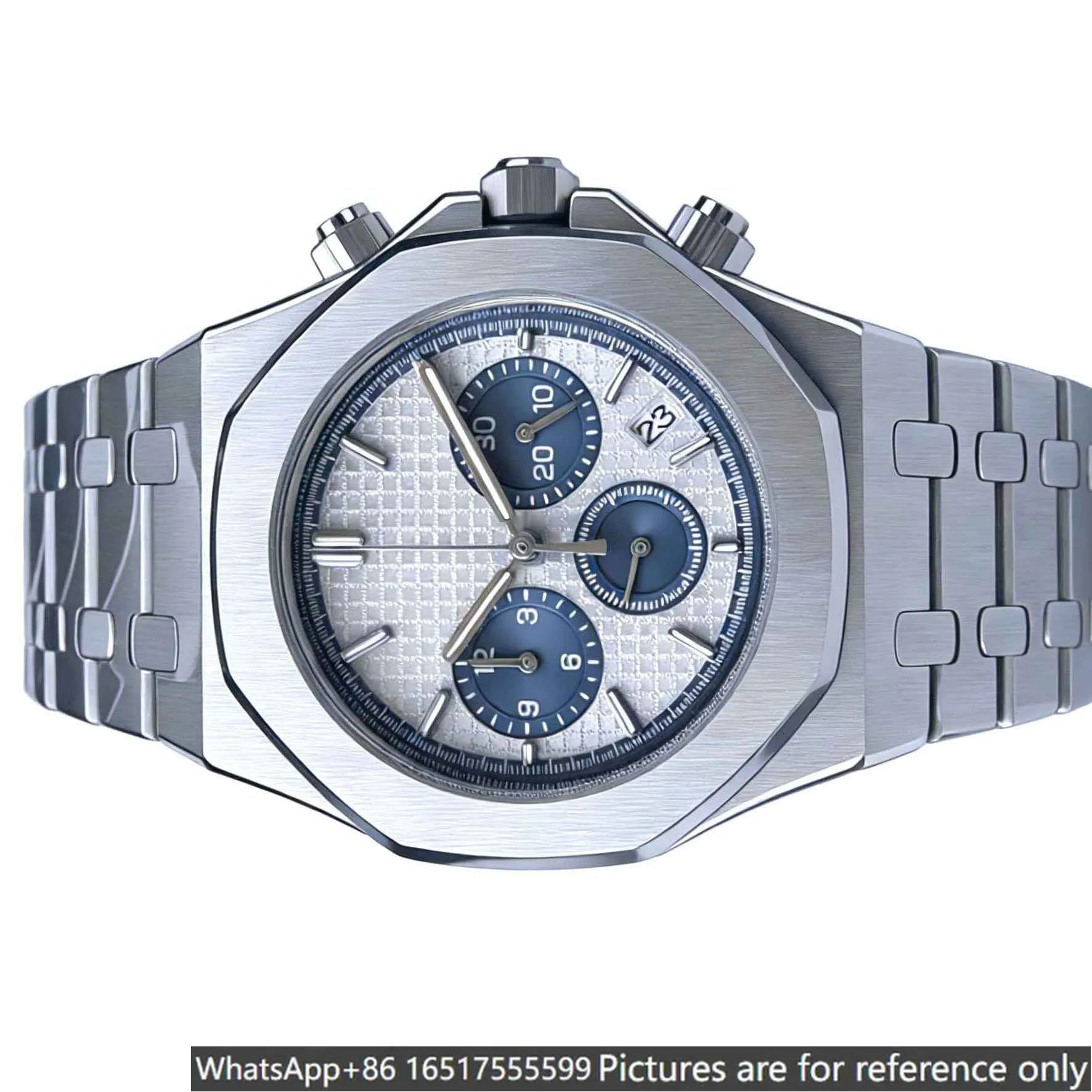 Montre Homme Quartz HU5 Acier 904L Poli Miroir 42mm Bracelet Acier Lumineux Calendrier 3 ATM 12 Coloris – CLEVI Paris