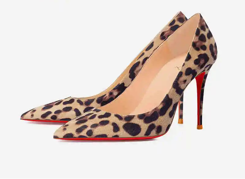 Escarpins léopard à talons fins – CLEVI Paris