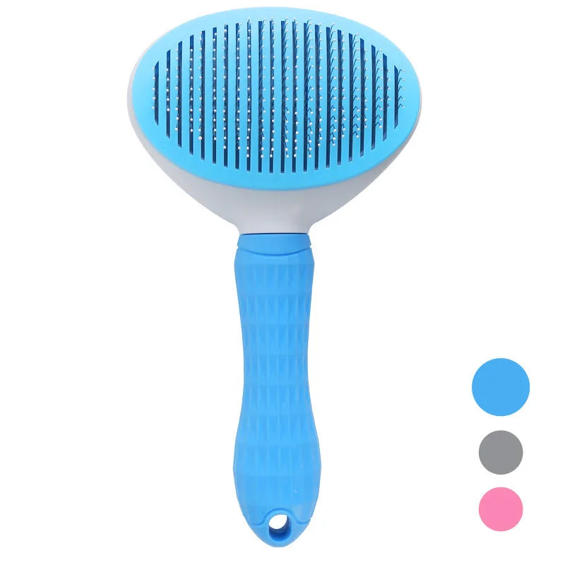Brosse Auto-Nettoyante Chien & Chat Massage & Démêlage — CLEVI Paris