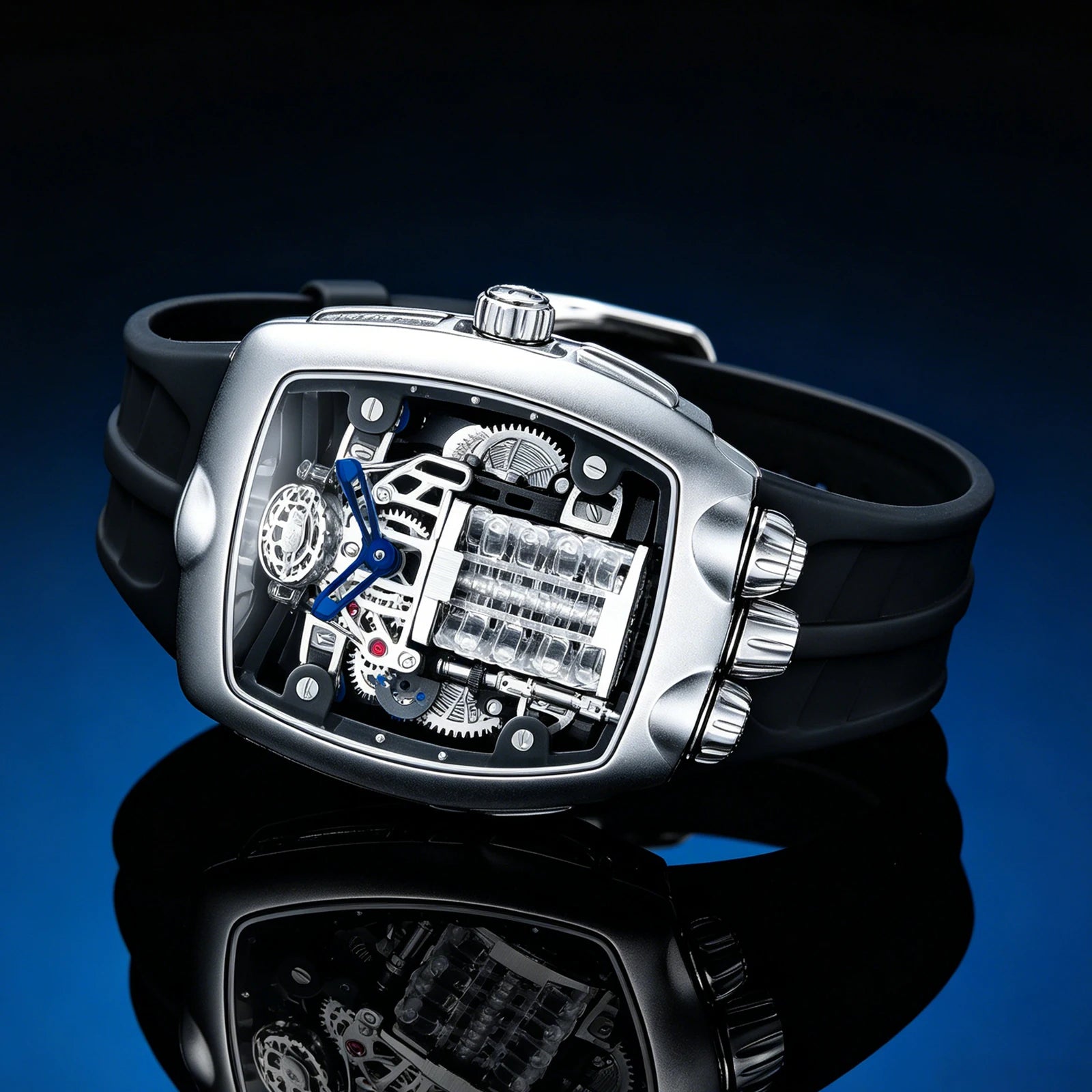 Montre Homme PINDU PD5023 – Automatique Seiko NH05, Style Militaire Squelette, Acier 316L, Lumineux, Étanche 5 ATM – CLEVI Paris