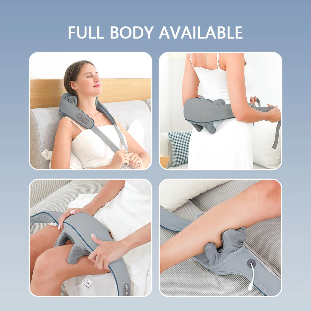 Masseur Nuque & Épaules Sans Fil 20W/26W Trapèze 3D – CLEVI Paris