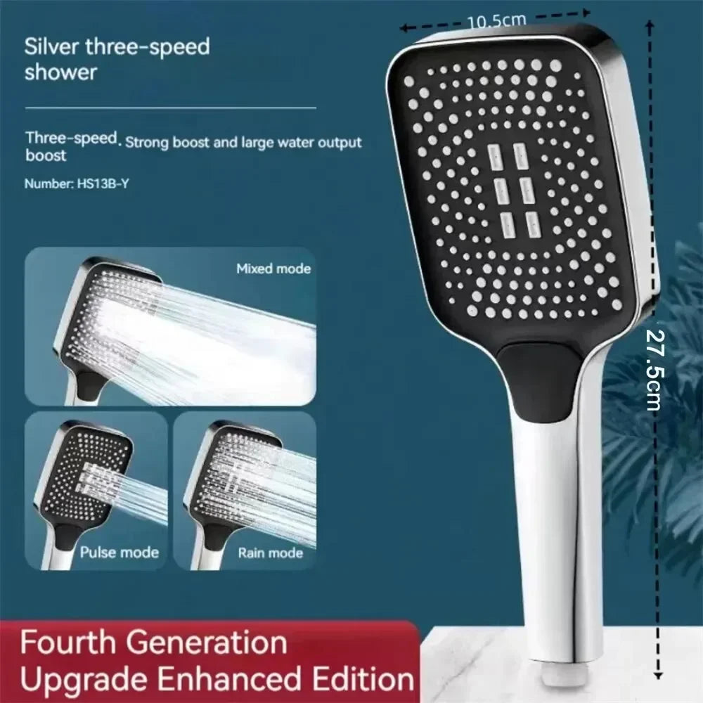 Pommeau de Douche À Main 3 Modes Haute Pression Économie d’Eau – CLEVI Paris