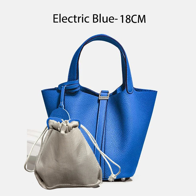 Sac Seau Femme Cuir Véritable Vache 2 Tailles 50+ Coloris Quincaillerie Argentée ou Dorée – CLEVI Paris