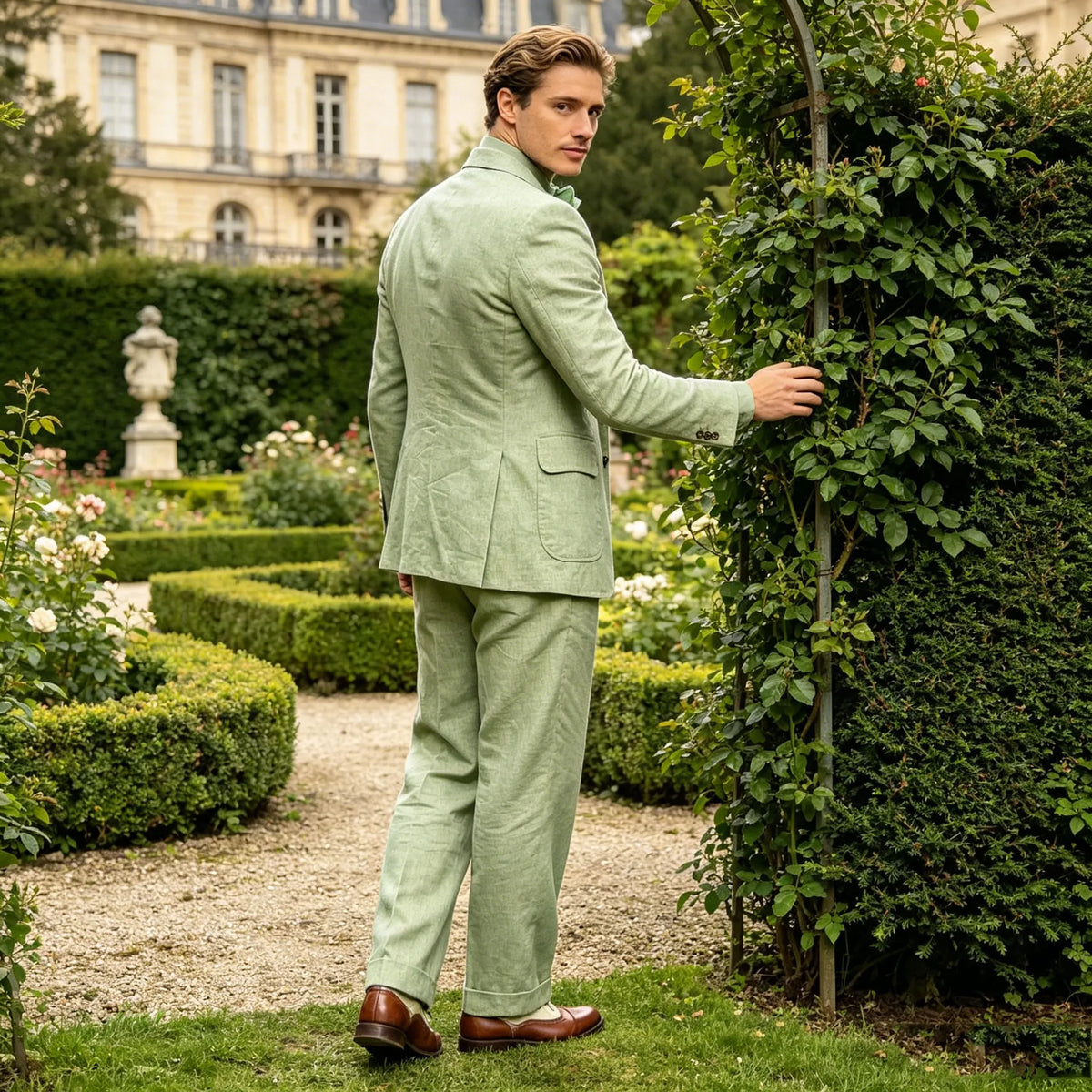 Veste homme pied-de-poule double boutonnage – CLEVI Paris