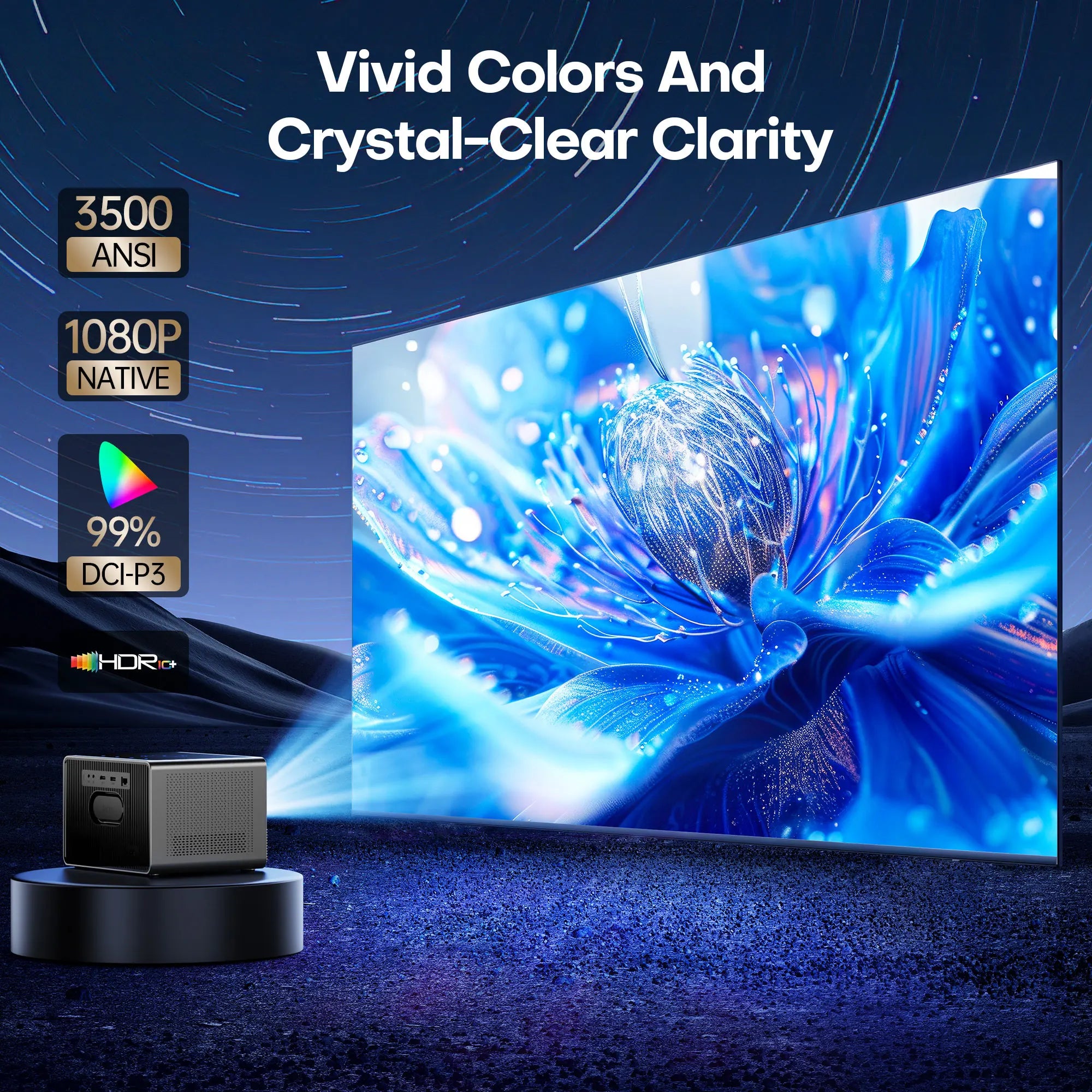 XIWBSY X06 Projecteur Google TV Android 11 1080P 4K 3500 ANSI Autofocus TOF Optique Fermée WiFi 6 BT 5.4 Son 24W – CLEVI Paris