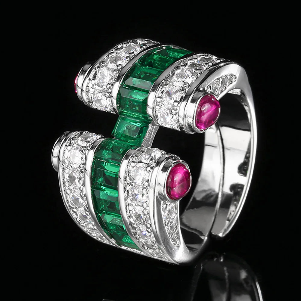 Bague Cocktail Pierres Précieuses Rubis Saphir Émeraude – CLEVI Paris