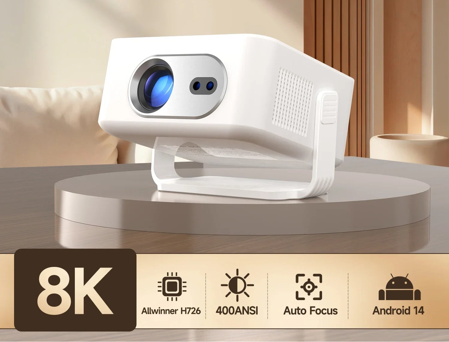 Magcubic HY300 Max Projecteur Android 14 720P 4K 8K 400 ANSI Autofocus WiFi 6 BT 5.4 – CLEVI Paris
