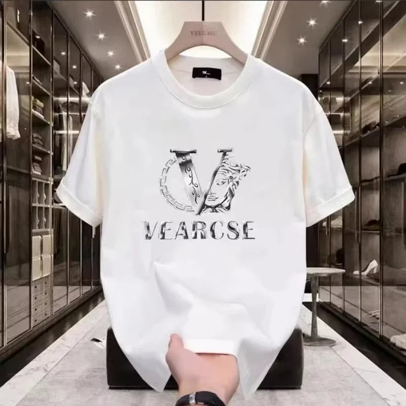 T-Shirt Homme 100% Coton Col Rond Motif Imprimé Casual Été – CLEVI Paris