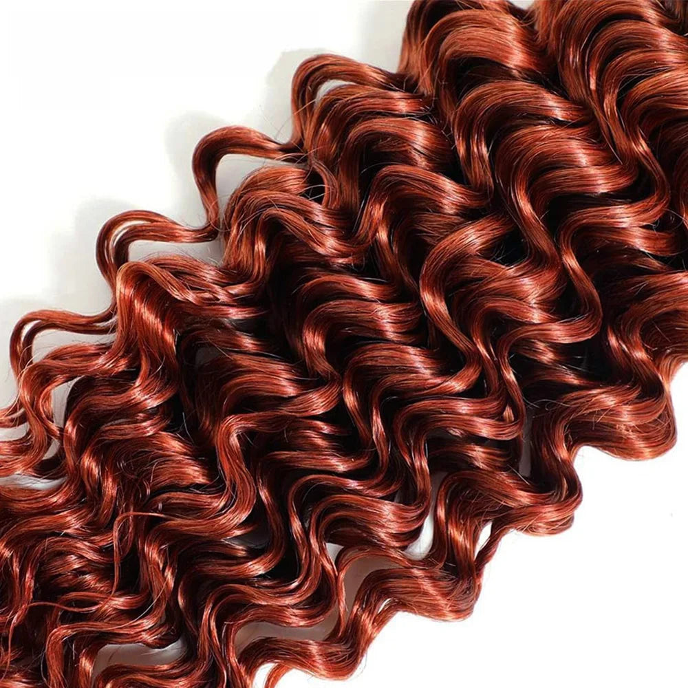 Extensions Deep Wave brun roux, cheveux humains – CLEVI Paris