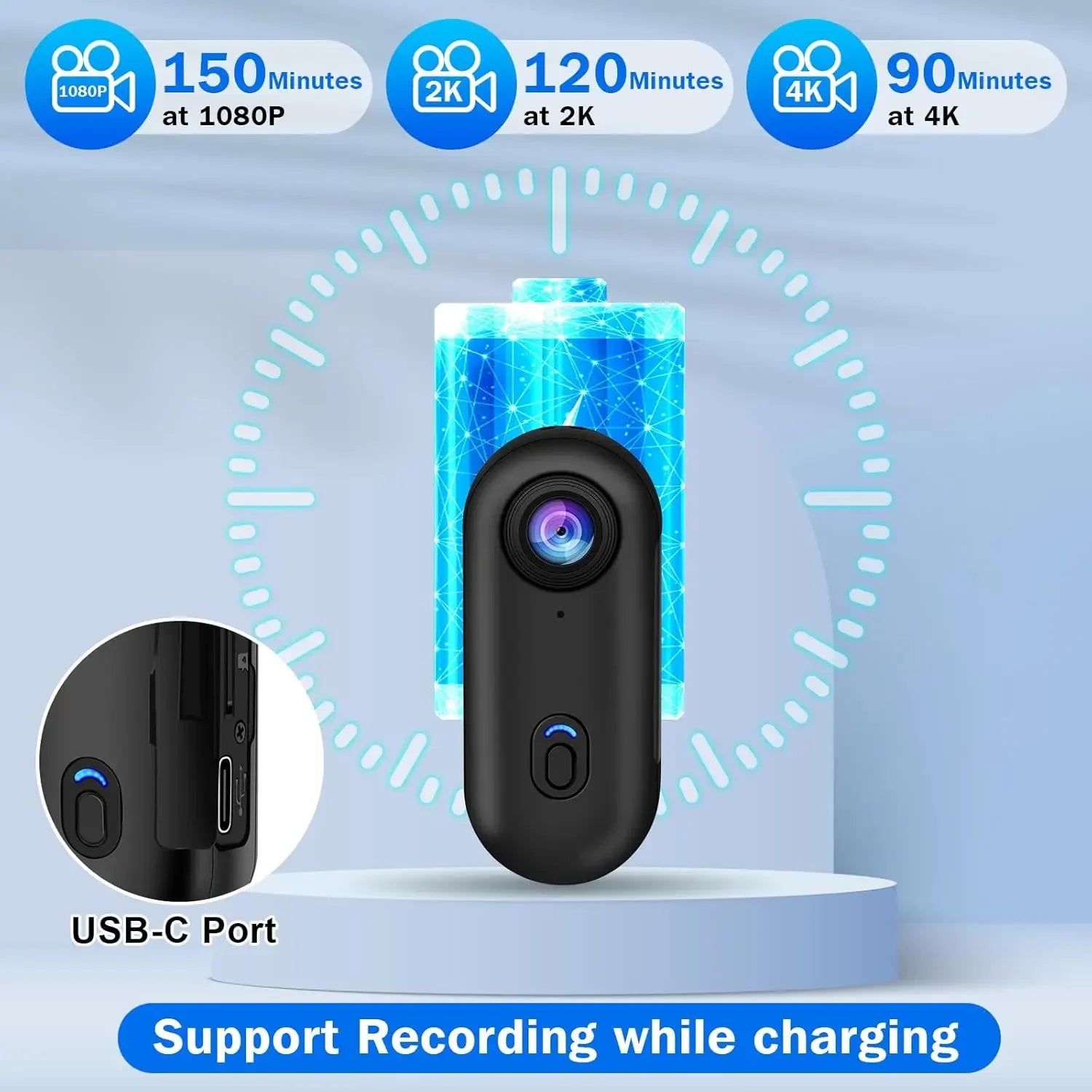 Mini Caméra DIXSG H88 4K – Ultra-Compacte 36g, Fixation Magnétique, Étanche 40m, WiFi, Grand Angle 170°, Casque & Vélo – CLEVI Paris