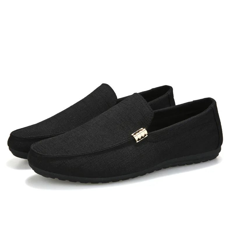 Mocassins Canvas Slip-On Homme – CLEVI Paris