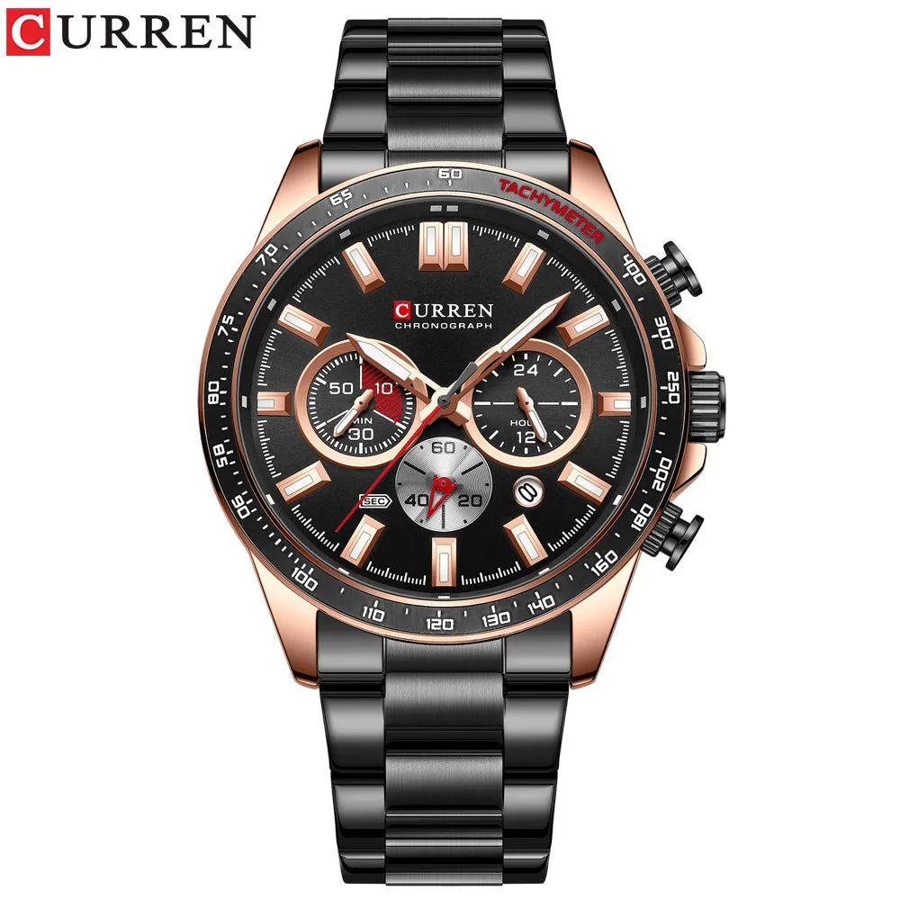 Montre Quartz Homme CURREN – Collection Multi-Modèles Cuir & Acier | 13 Coloris