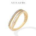 Bague Femme Moissanite D Color VVS1 Anneau Vague Argent 925 – CLEVI Paris
