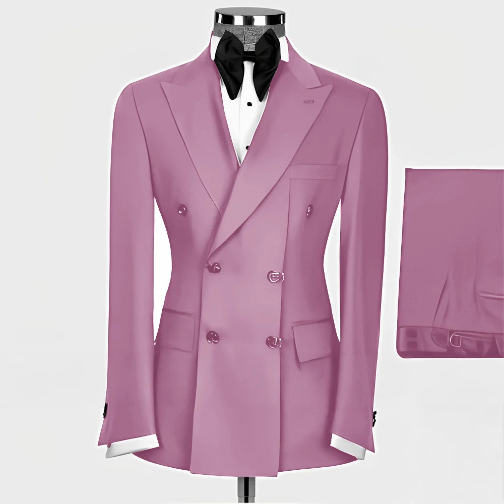 Costume Homme 2 Pièces Slim Fit – Blazer Revers Pointu, Smoking Mariage & Cérémonie