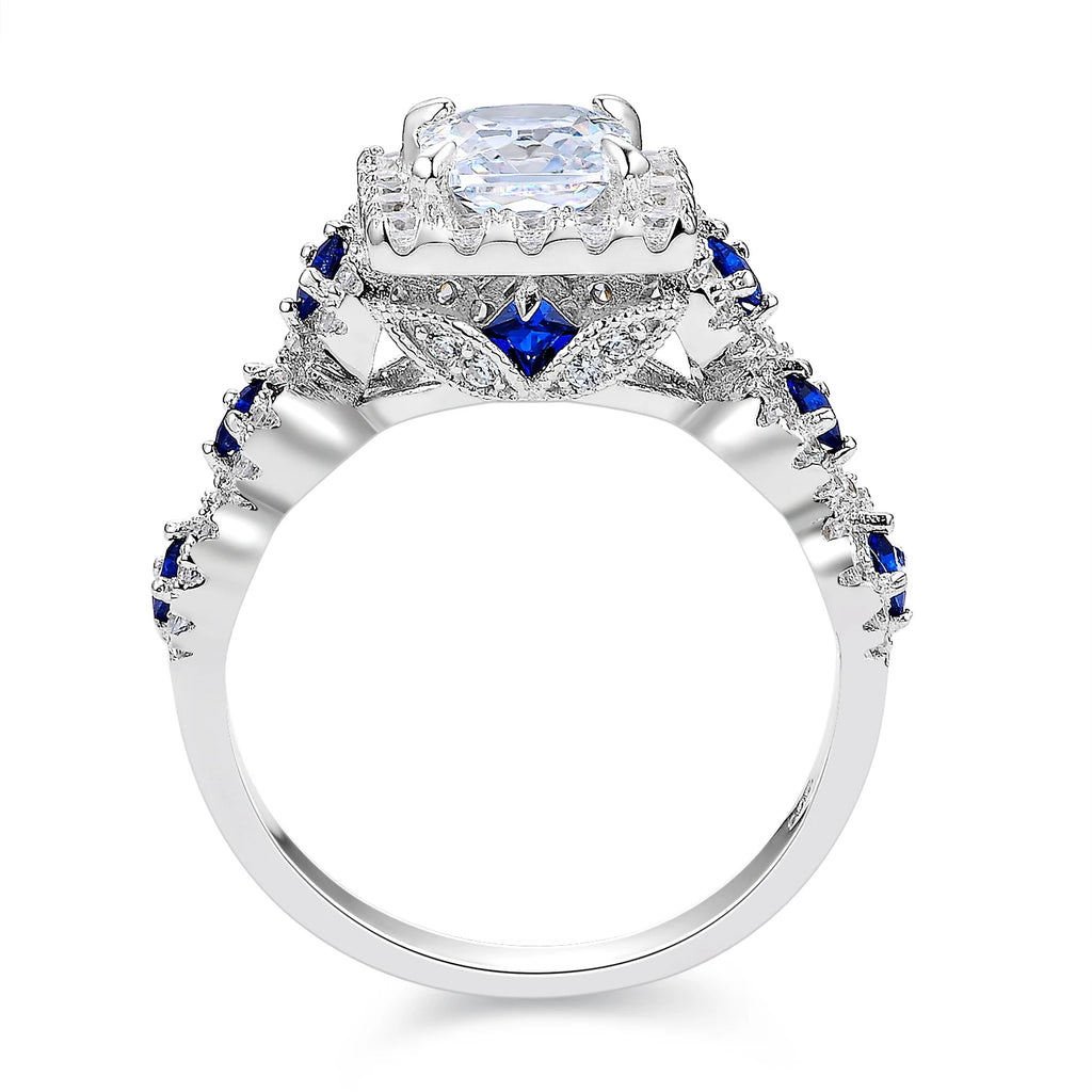 Parure de Mariage 3 Pièces Newshe Argent 925 Moissanite Taille Princesse Certifiée – CLEVI Paris