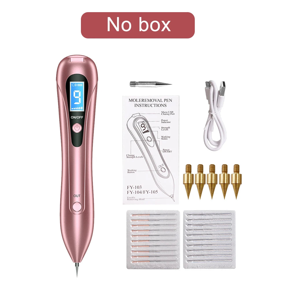 Stylo Plasma Professionnel – Suppression Verrues, Grains de Beauté, Taches, Tatouages & Molluscum – 9 Niveaux, Rechargeable USB