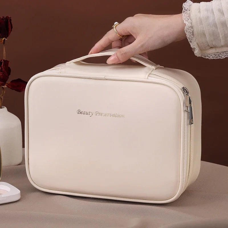 Trousse de Maquillage Femme Cuir PU Grande Capacité — Voyage & Quotidien, 4 Coloris | CLEVI Paris
