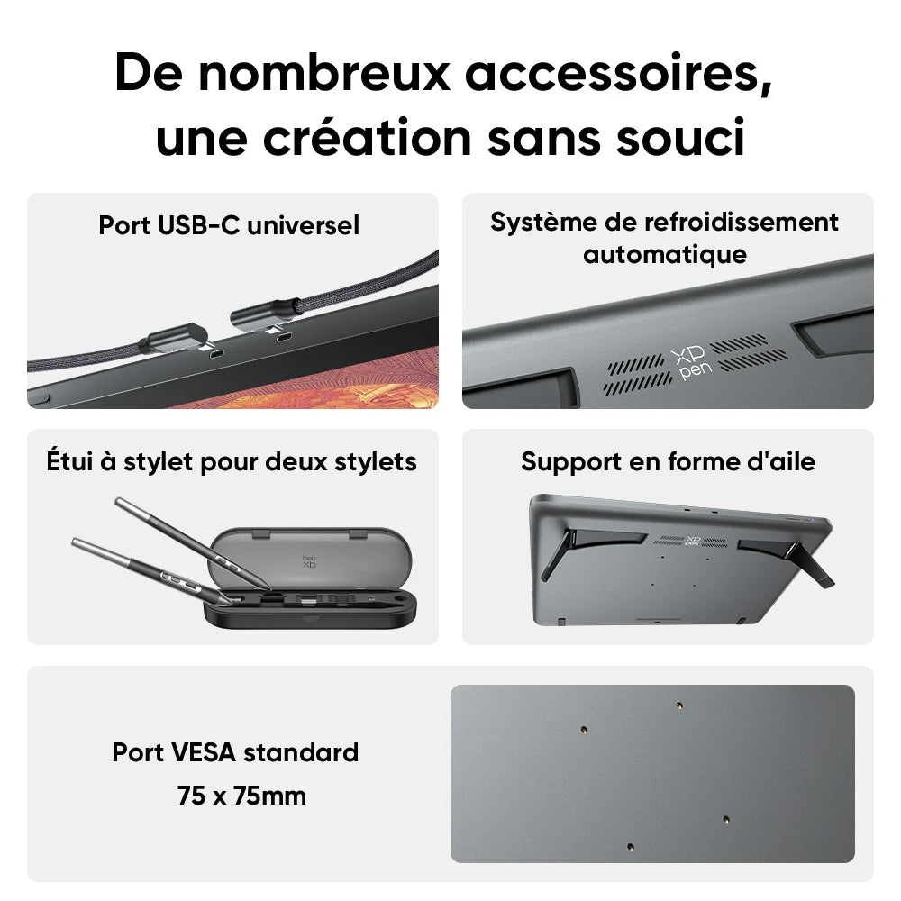 XPPen Artist Pro 19 Gen 2 – Écran Graphique 4K 18,4" | 99,8% sRGB | Stylets X3 Pro