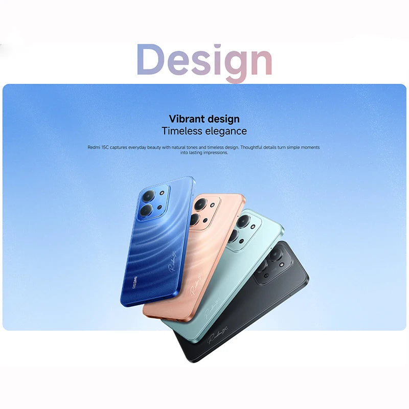 Xiaomi Redmi 15C 4G – Écran 6,9" | Batterie 6000mAh | 50MP | 4Go+256Go