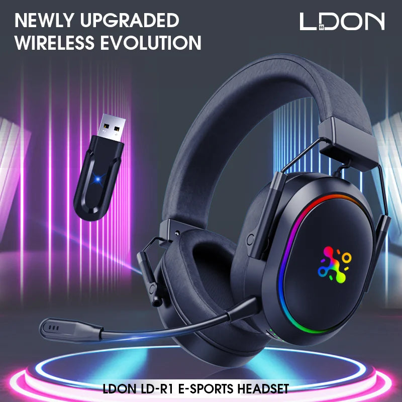 LDON FO2 Casque Gaming Sans Fil Bluetooth 2.4GHz 50h PS5/PS4/PC – CLEVI Paris