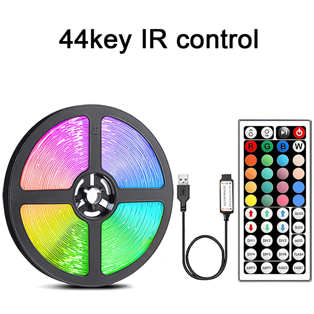 Ruban LED RGB USB avec Télécommande IR — 1m à 20m, Chambre, TV, Décoration | CLEVI Paris