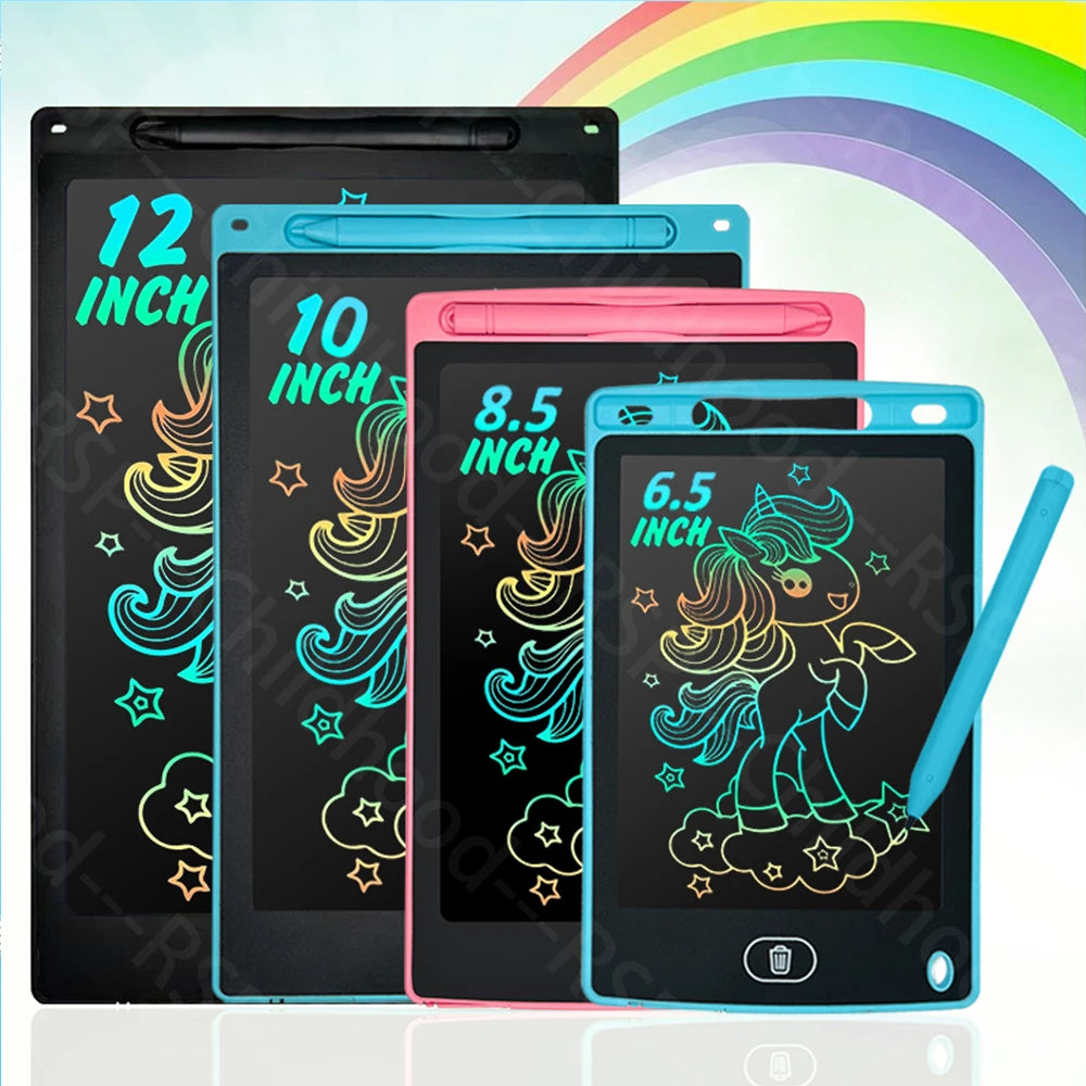 Ardoise LCD RSP 6,5" à 12" – Tablette Dessin & Écriture Enfants, Effaçable, Certifiée CE – CLEVI Paris