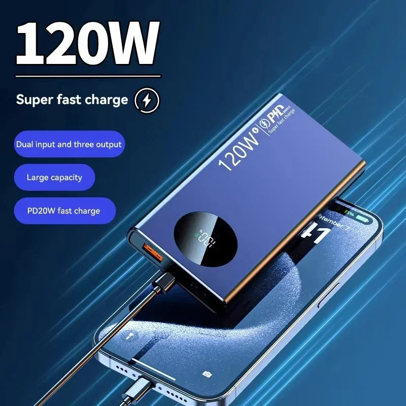 Batterie Externe Lenovo 120W PD20W Affichage LED 50-200000mAh – CLEVI Paris