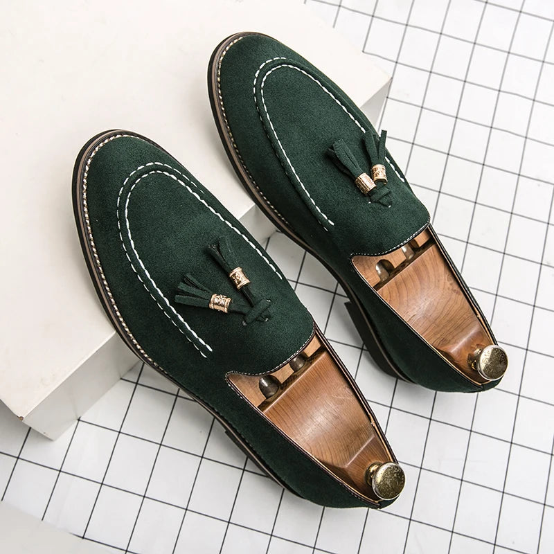 Mocassin Homme Daim Glands Slip-On | Semelle Massage 4 Coloris