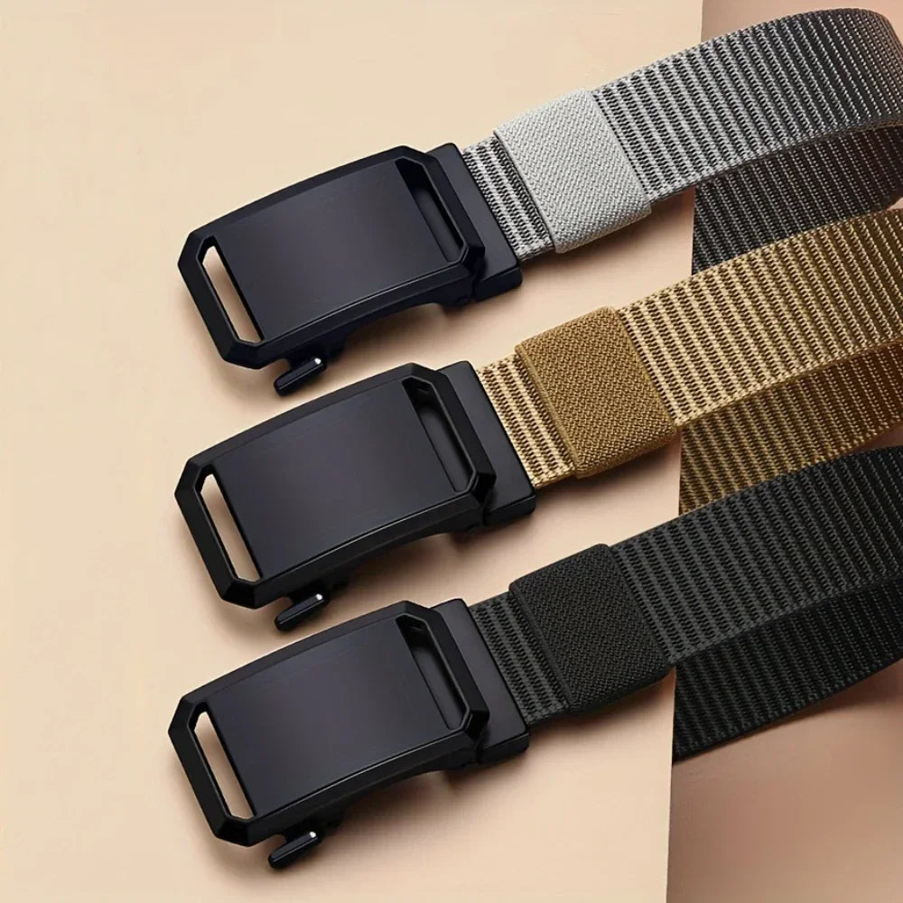 New Automatic Buckle Belt, Canvas Tactical Workwear — CLEVI Paris