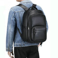 Sac à Dos Homme Cuir Vache Véritable Imperméable 41x28cm 20-35L – CLEVI Paris