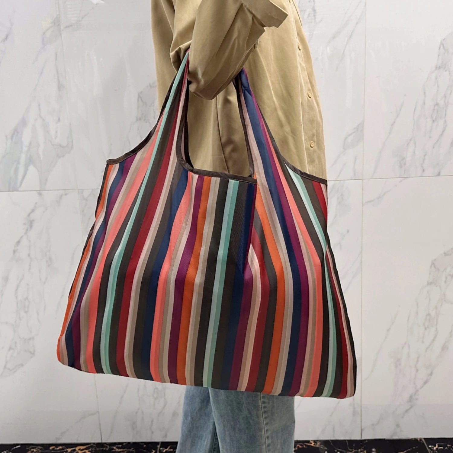 Tote Bag Polyester Grande Capacité | Sac Cabas Léger Pliable 25 Coloris – CLEVI Paris