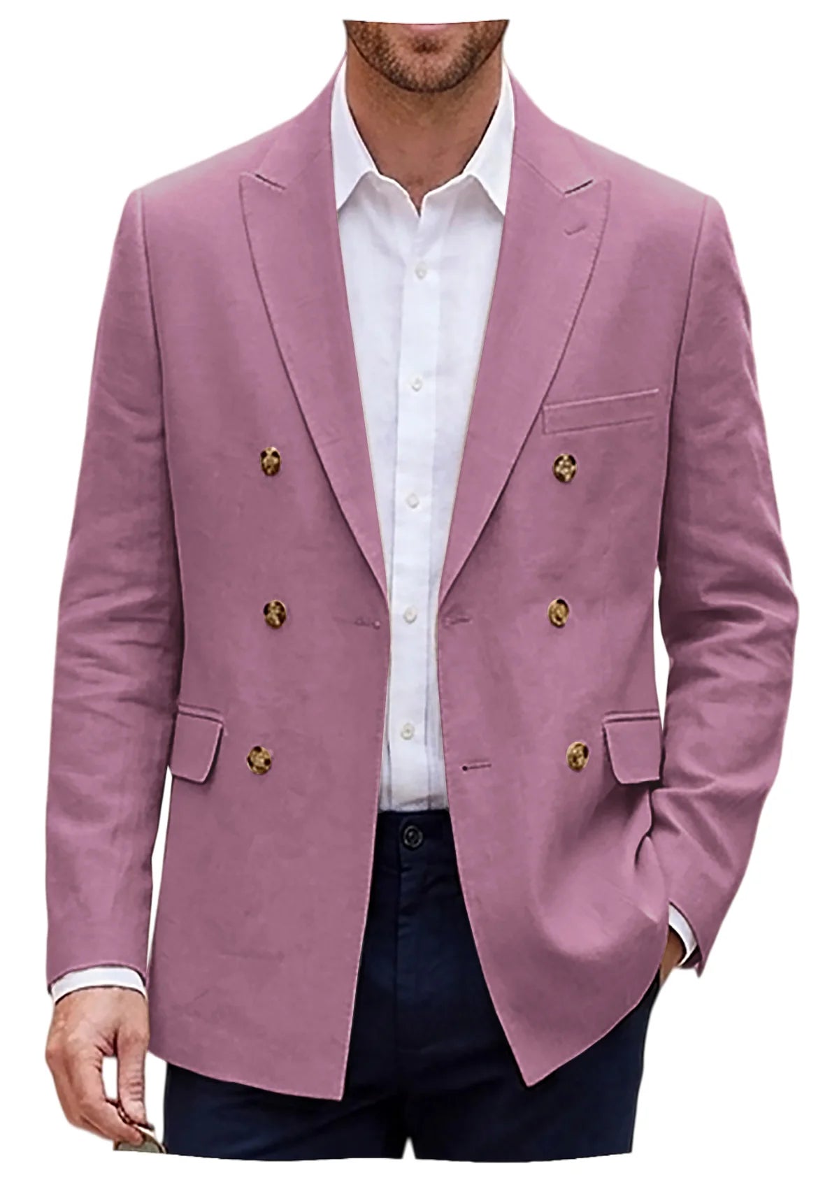 Blazer homme double boutonnage à revers – CLEVI Paris