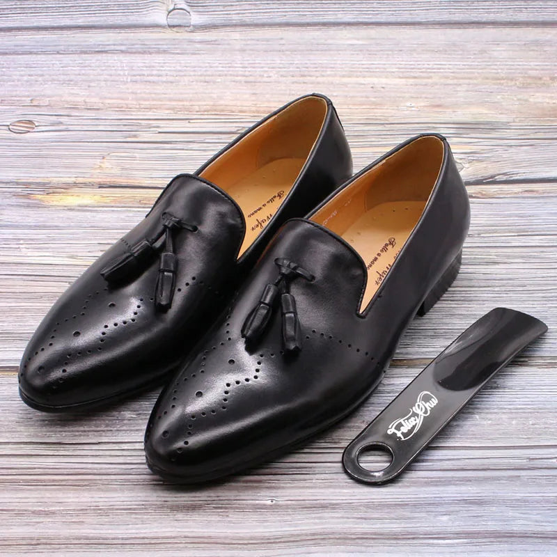 Mocassin à Glands Homme FELIX CHU – Cuir Véau Véritable Semelle Mouton