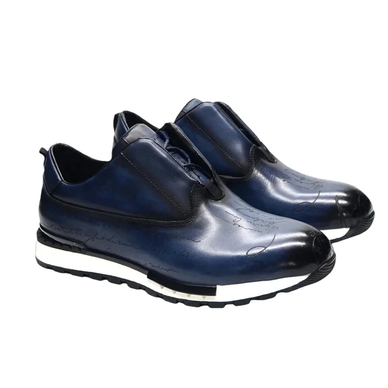 Oxford Homme Cuir Véritable Lacets | Sneaker Vintage Multicolore Respirant