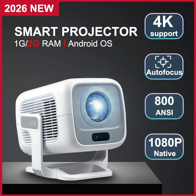 DITONG X3 Plus Projecteur Mini Android 11 1080P 4K 800 ANSI Autofocus Ratio 0,8:1 – CLEVI Paris