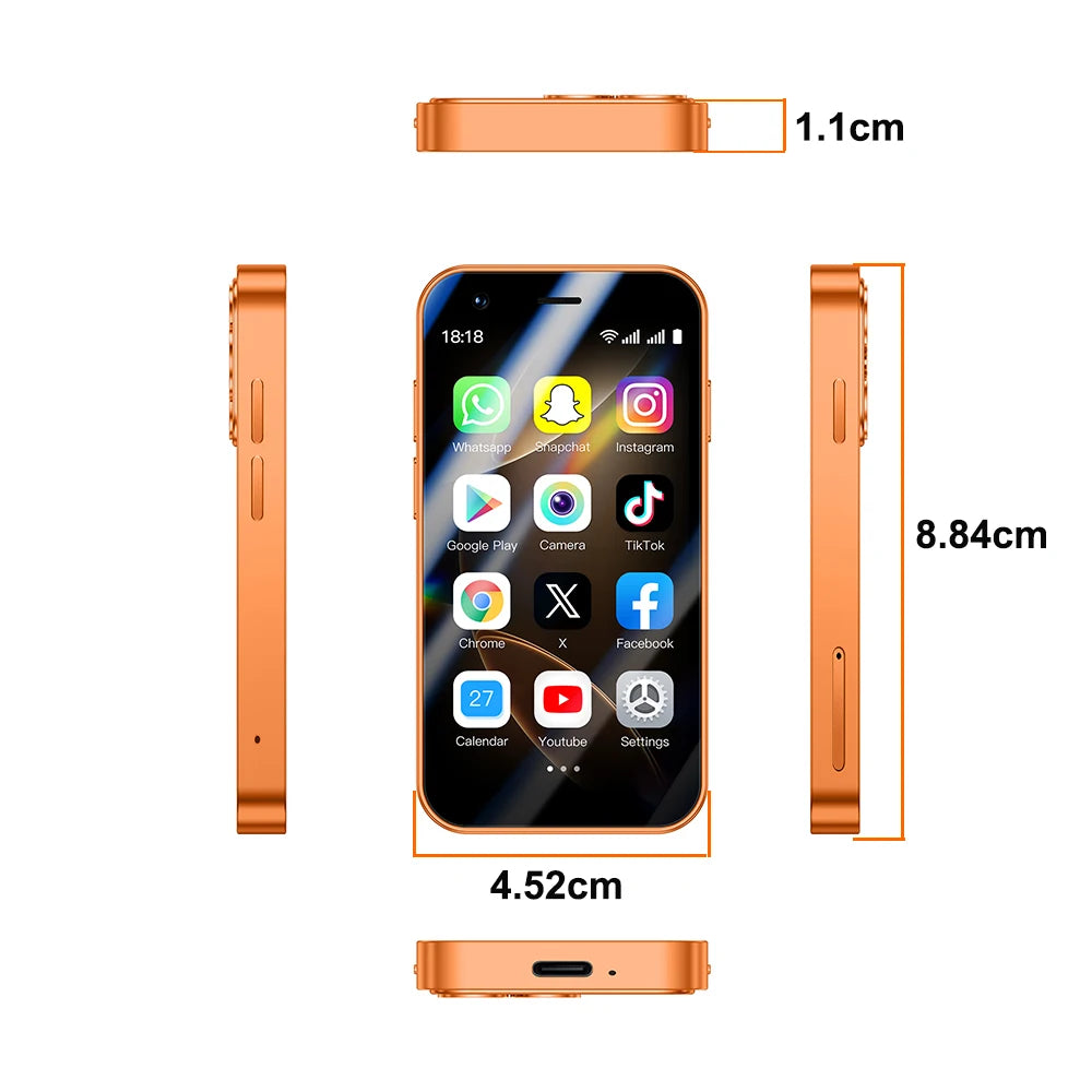 SOYES A17 Mini Smartphone 3" Android 8.1 Double SIM 3G 55g Verre 3D – CLEVI Paris
