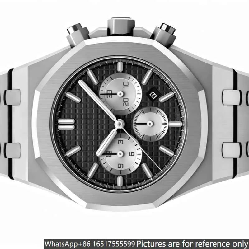 Montre Homme Quartz HU5 Acier 904L Poli Miroir 42mm Bracelet Acier Lumineux Calendrier 3 ATM 12 Coloris – CLEVI Paris