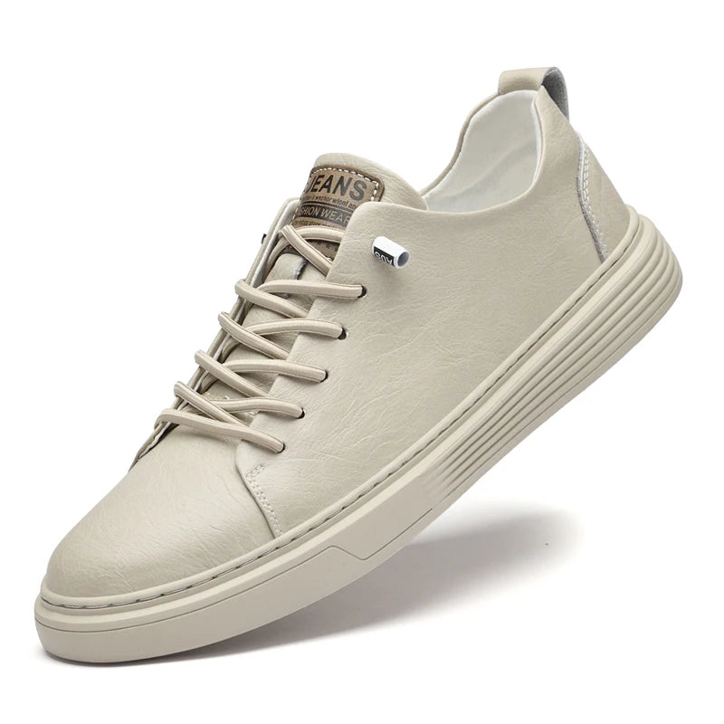 Sneakers Homme Cuir Vache Véritable Lacets Respirant Semelle Caoutchouc Casual Sport Skateboard EU 38-47 TOGEE See – CLEVI Paris