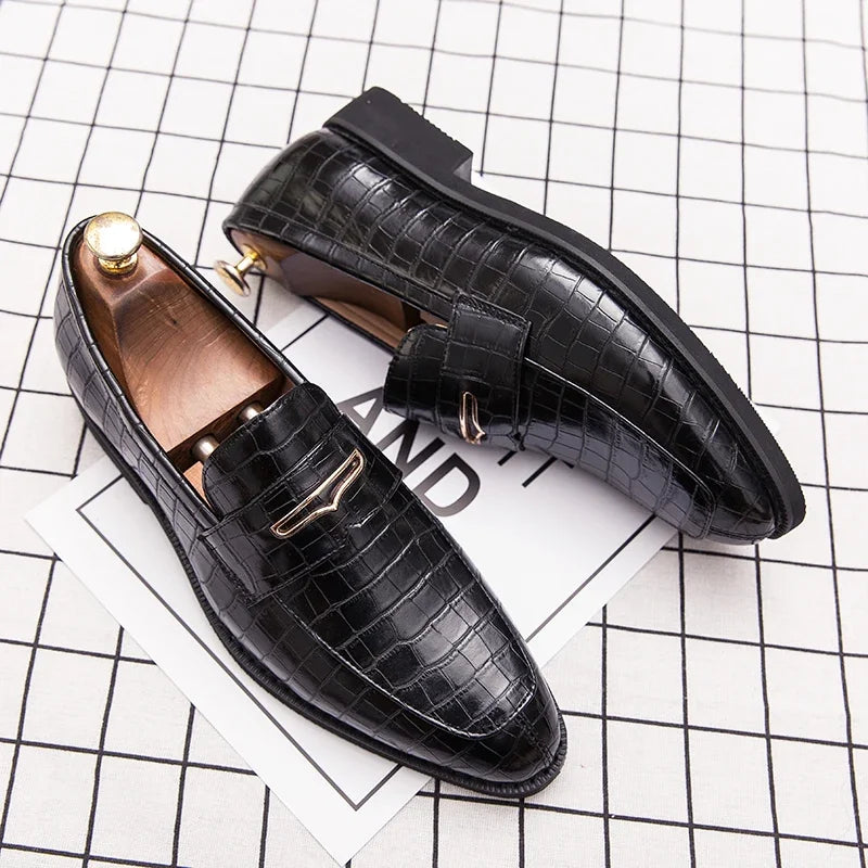 Mocassin Homme Cuir Verni Slip-On Respirant Semelle Massage | Casual Chic EU 38-48