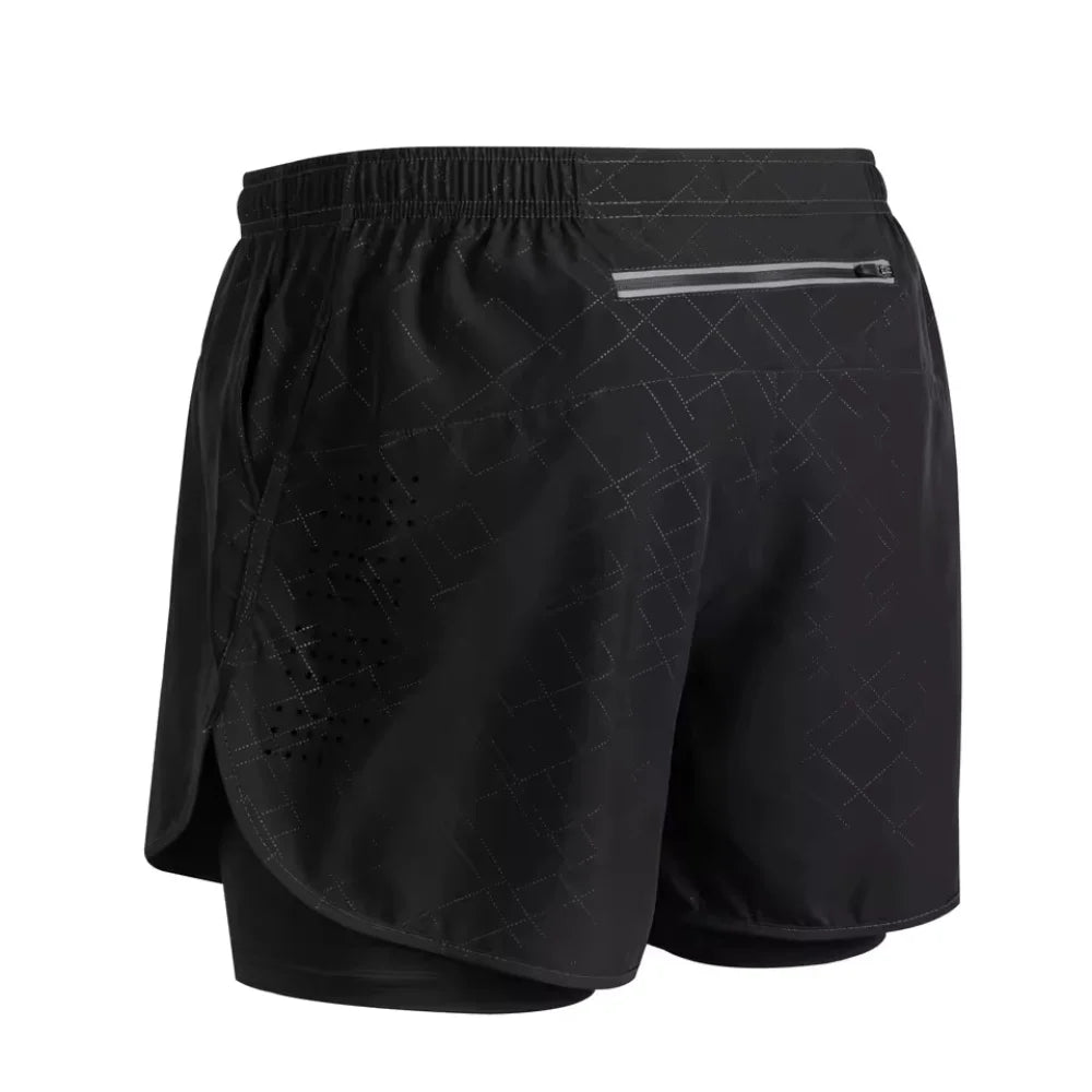 Short Homme 2-en-1 Double Couche Séchage Rapide Sport Running – CLEVI Paris