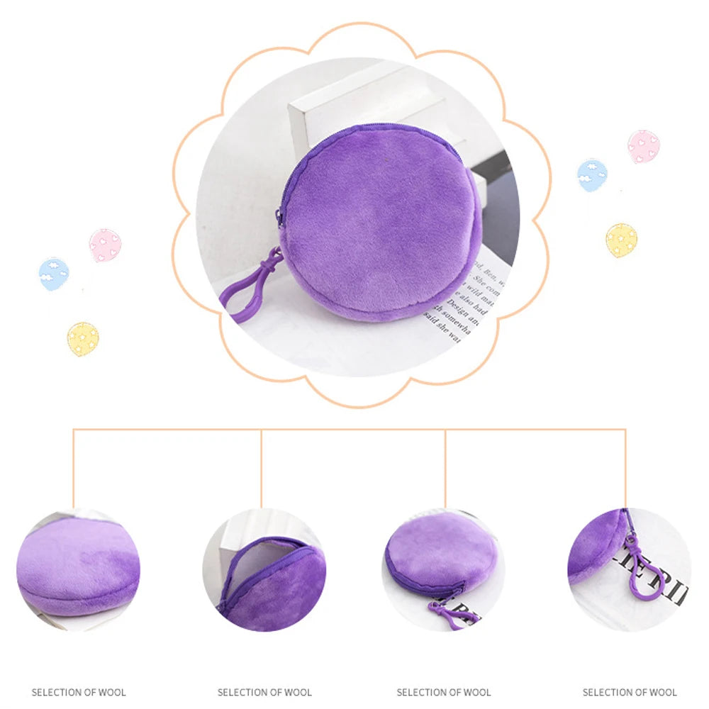 Porte-Monnaie Peluche Rond Kawaii — CLEVI Paris