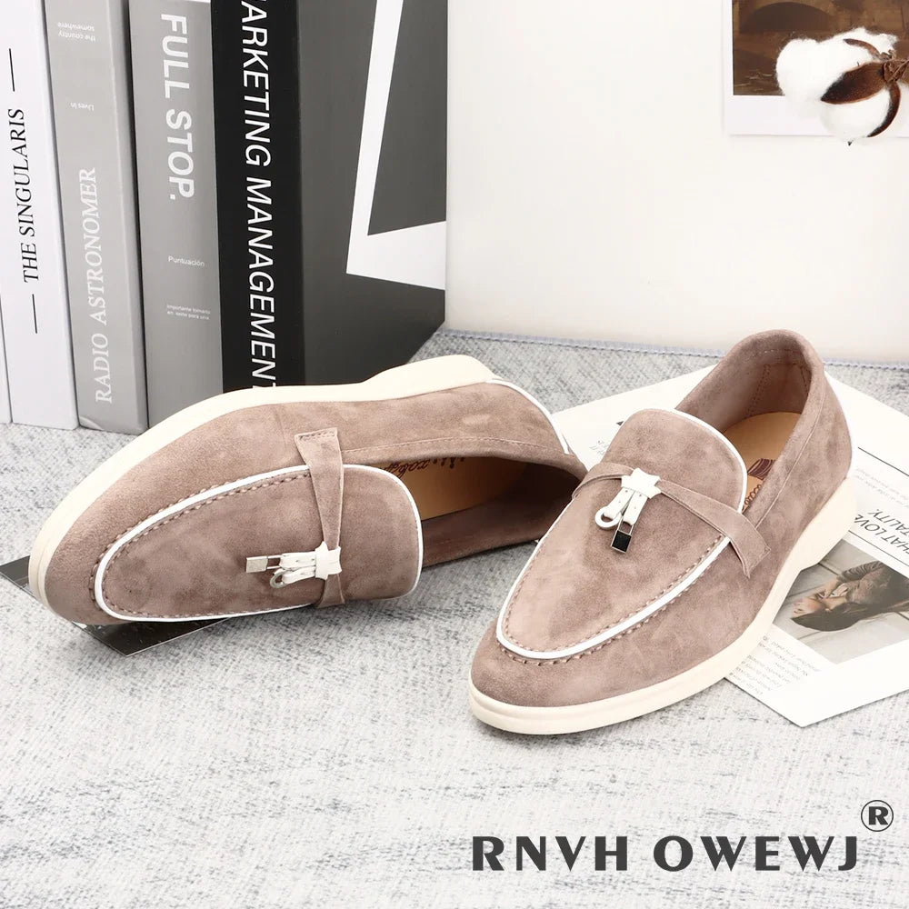 Chaussures plates femme à détails cousus – CLEVI Paris
