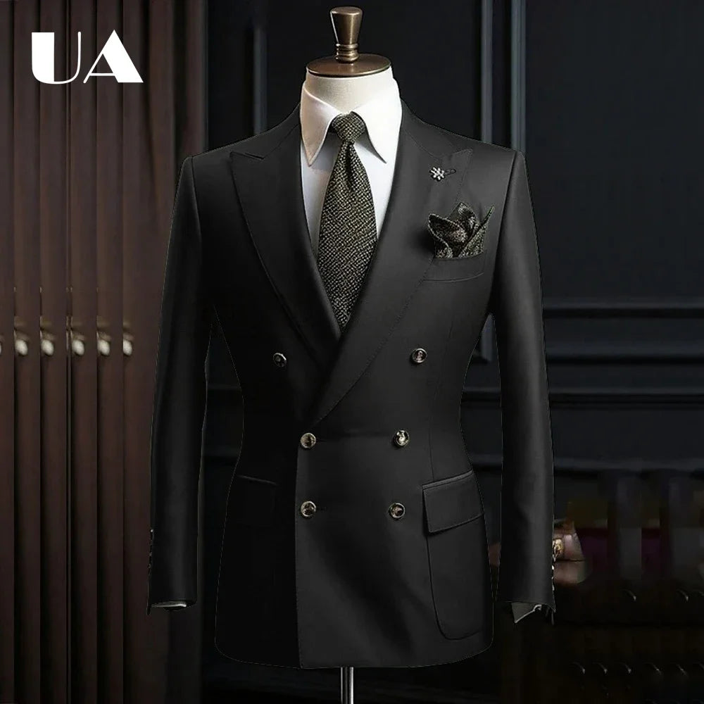 Veste Longue Croisée Homme Uni – CLEVI Paris