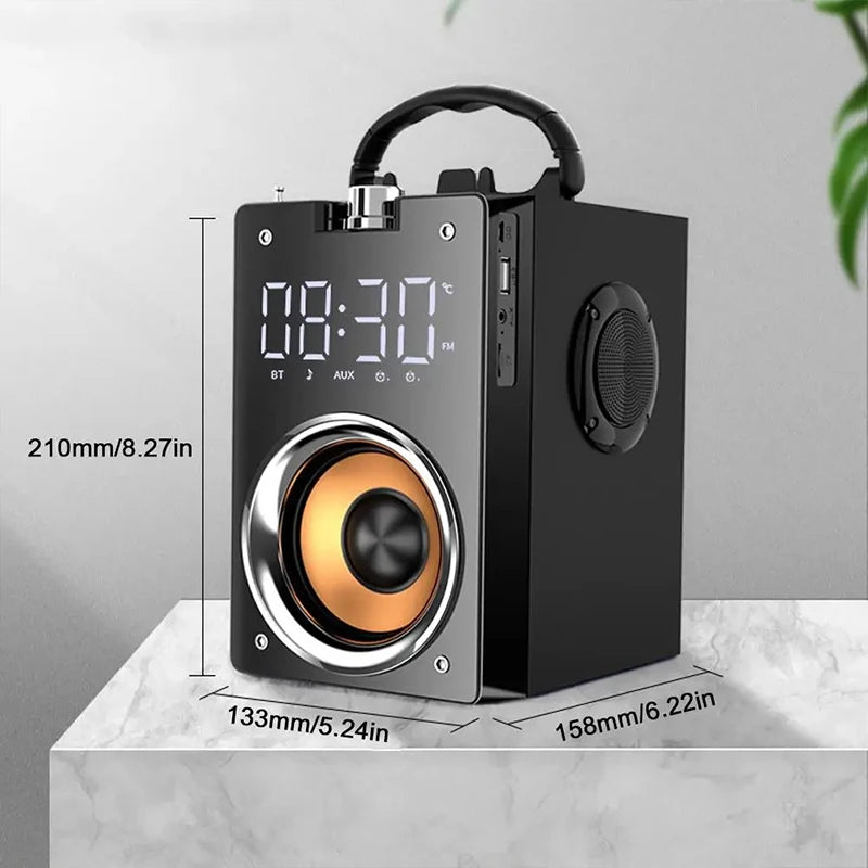 Enceinte Bluetooth HiFi 2.1 en Bois – Subwoofer, Radio FM, Carte TF, App | Suptmv