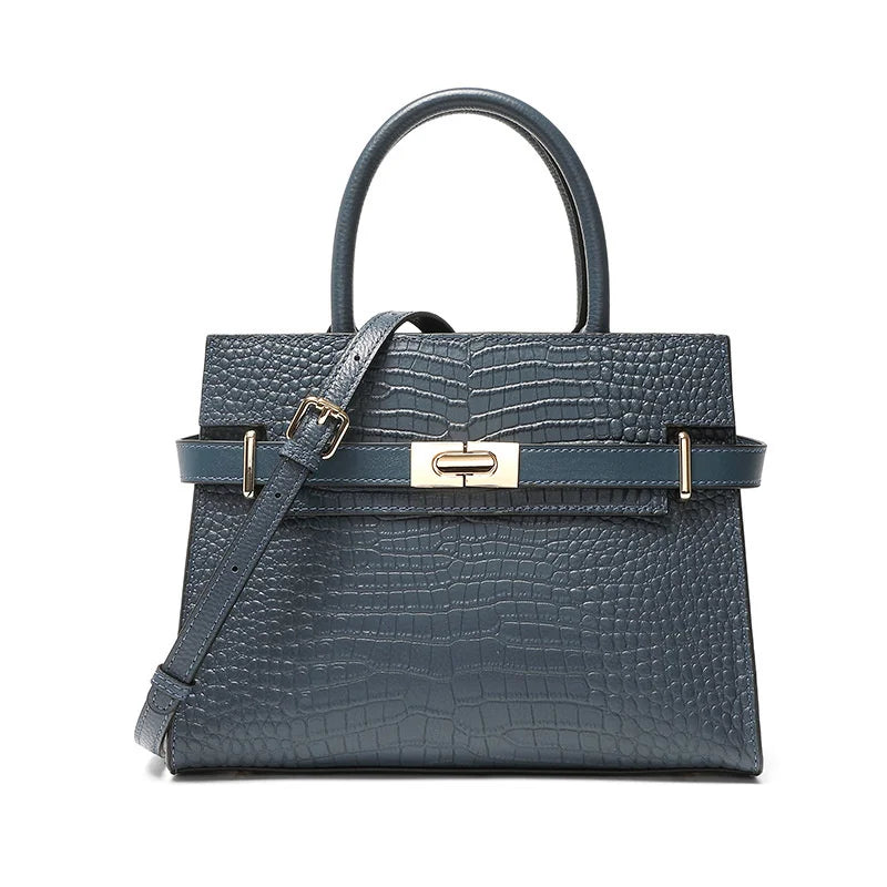 Sac à Main Femme Cuir Véritable Motif Crocodile Luxe Épaule & Bandoulière 3 Coloris – CLEVI Paris