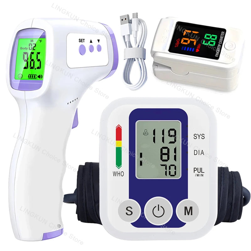 Tensiomètre Bras Automatique & Oxymètre Certifié CE Mémoire – CLEVI Paris