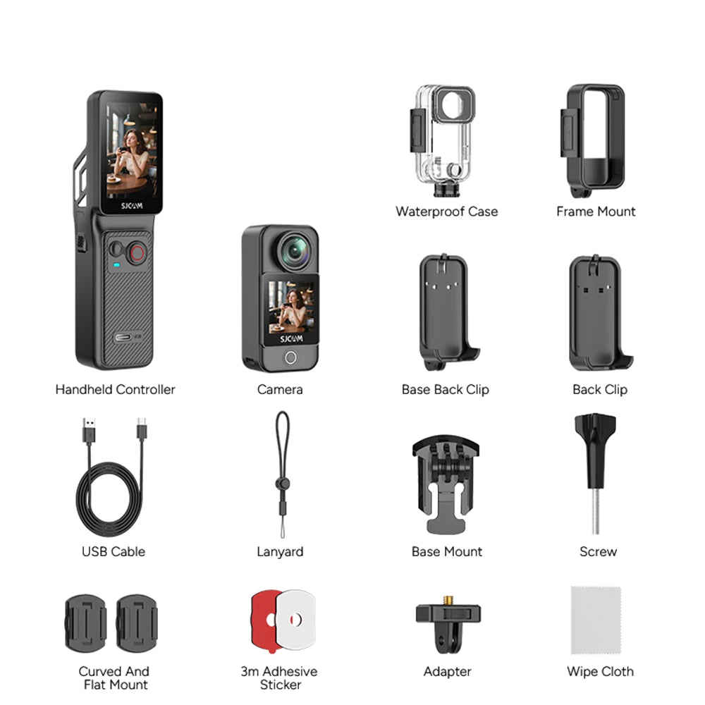 Action Cam SJCAM C400 4K Double Écran – Modulaire, Étanche 30m, Stabilisation 6 Axes, WiFi, Multi-Usage Sport & Dashcam – CLEVI Paris