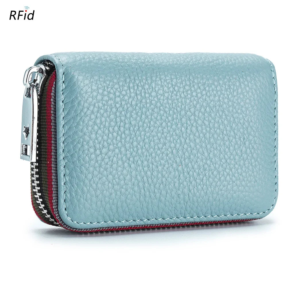 Porte-cartes Zippé en Cuir Véritable — CLEVI Paris